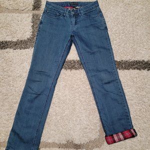 PrAna Flannel Lined Boyfriend Straight Jeans - Size 00/24